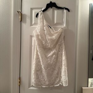 Lulus one shoulder sequin mini dress